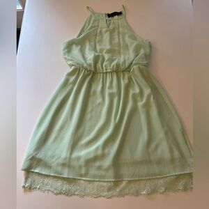 Mint colored dress with lace detail